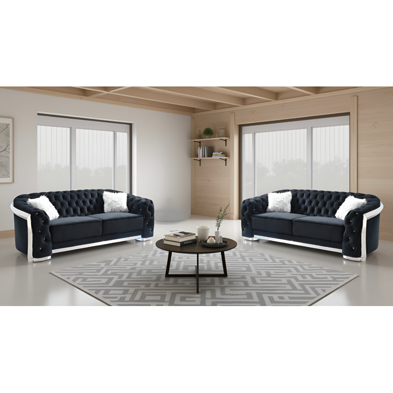 Ensemble de 2 fauteuils Wroclaw, Noir