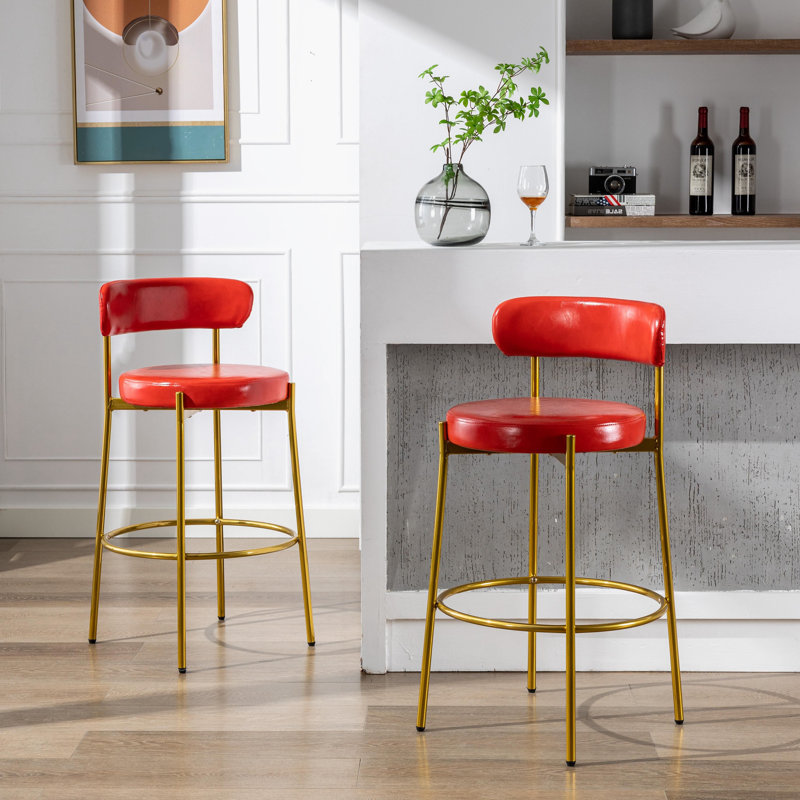 Tabouret de bar 29,1 po Pinuccio, Rouge