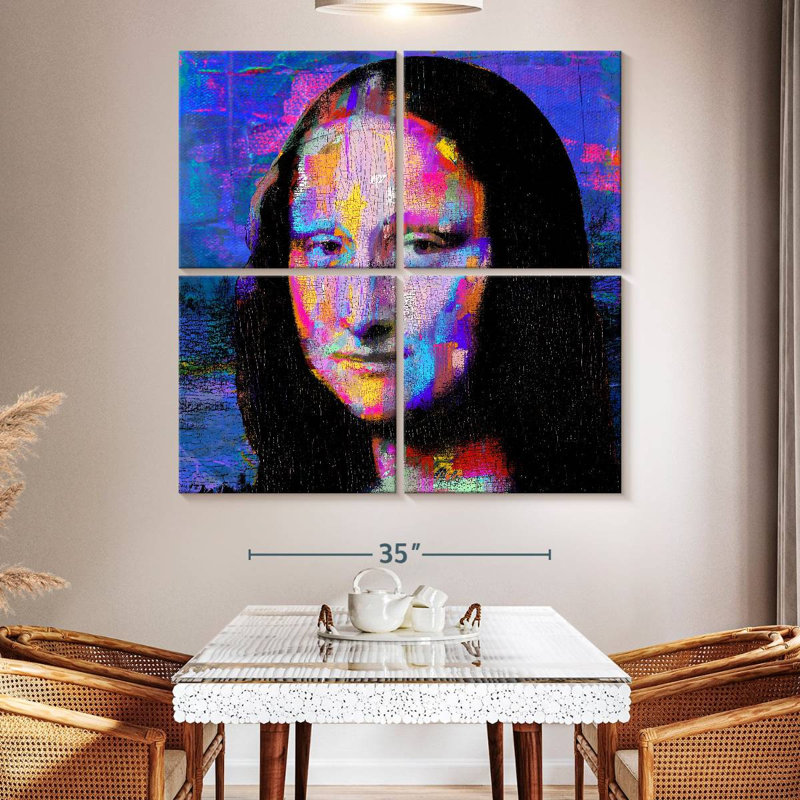 Leisha Mona Lisa électrifiée, H 50 po x l 50 po