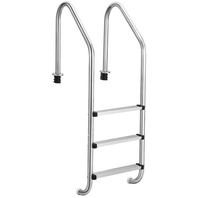 Heavy Duty Stainless Steel Pool Ladder – 2/3/4/5-Step Non-Slip Safety Stairs with Handrails – Rust-Resistant, Inground/Above Ground Compatible, Easy to Assemble, Pool Safety Accessory