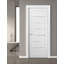 Porte blanche standard en verre givré Quadro avec trousse de quincaillerie d'installation-50039963