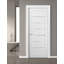 Porte blanche standard en verre givré Quadro avec trousse de quincaillerie d'installation-50039978