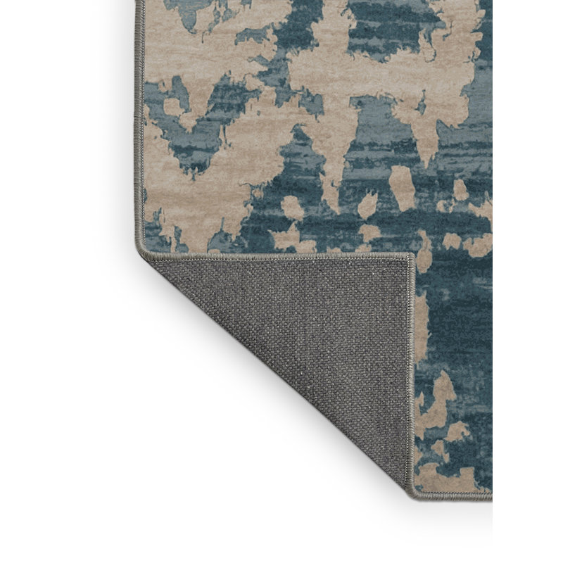 Tapis gris soyeux et moelleux, Carré 7 pi
