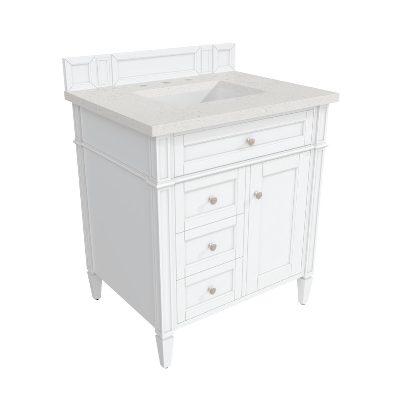 Brittany 30'' W Single Vanity, Lime Delight, Bright White, 8" Widespread