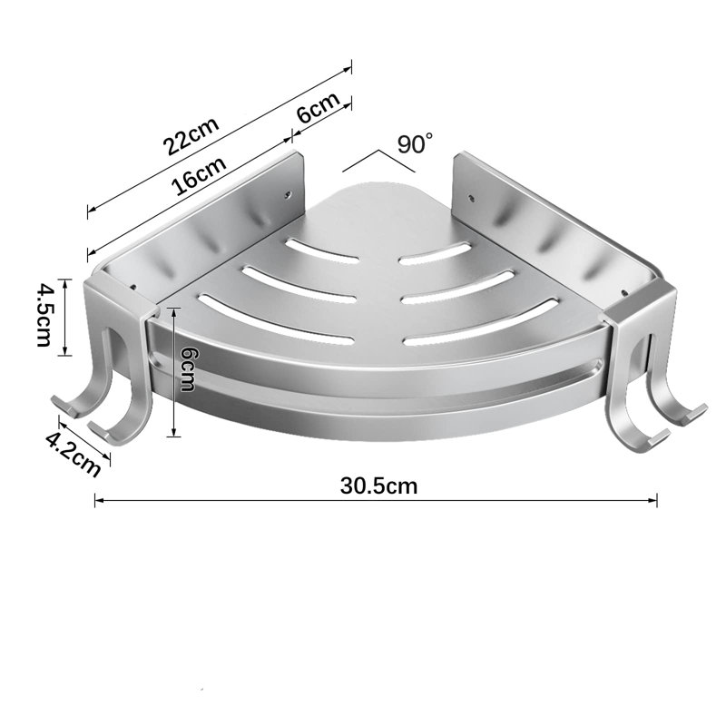 Nelumbo Drill / Screw Shower Shelf