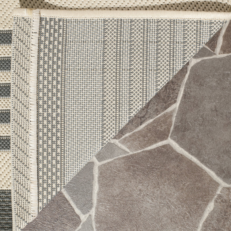 Camellia Striped Hand Woven Indoor / Outdoor Area Rug, Rectangle 160 x 231 cm
