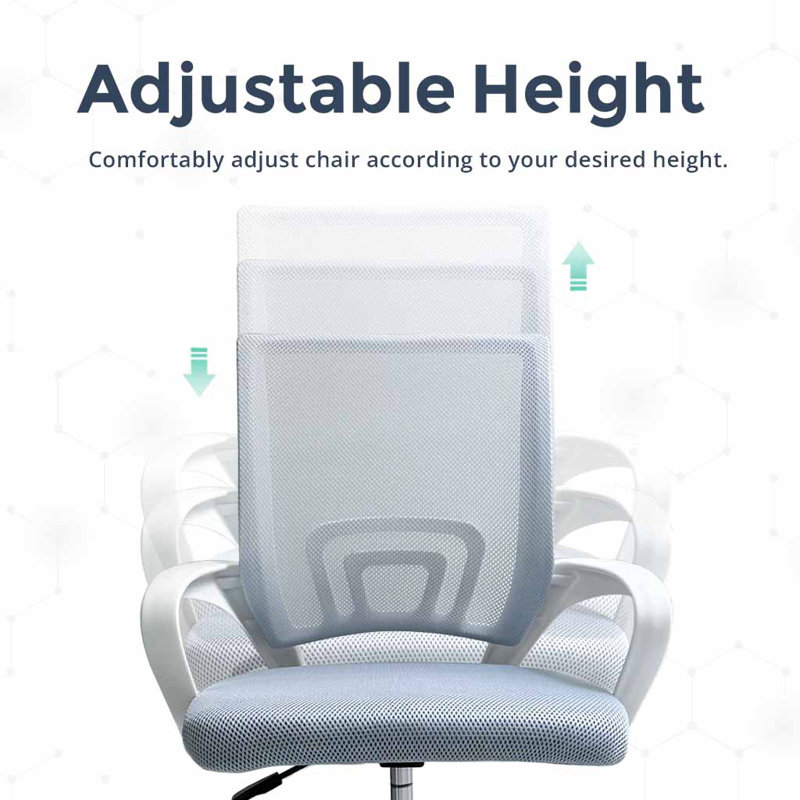Ergonomic MC1 Mesh Office Chair with Adjustable Features - Black and White