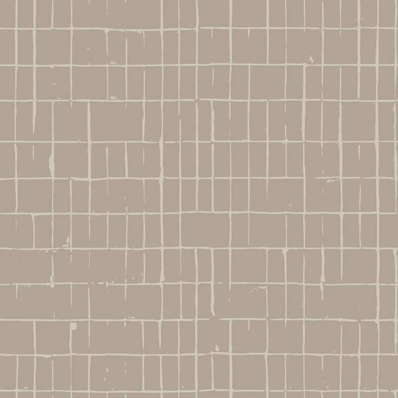 Papier peint Fractured Grid - Earthen Beige