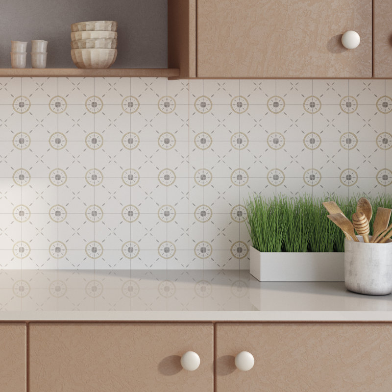 Memory 5.9 In. X 5.9 In. Matte Porcelain Floor And Wall Tile, Warm Beige