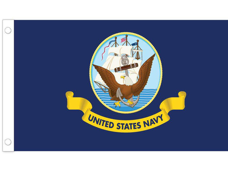 Drapeau marine américain, H 60 po x l 96 po, Nylon