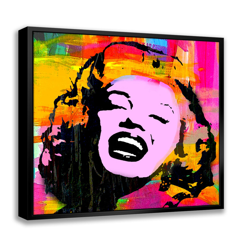 Marilyn Pop Art, estampe numérique sur toile avec cadre flottant vertical, H 18 po x l 18 po