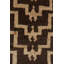 Wool Geometric Area Rug in Brown/Beige