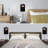 Bedside Wall Lamp With LED Reading Light, USB Charging Port, And Shelves - Industrial Design