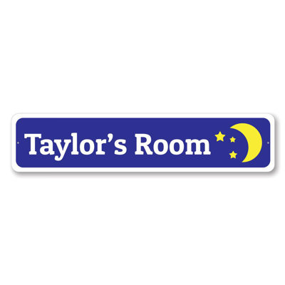 Moon And Stars Aluminum Sign
