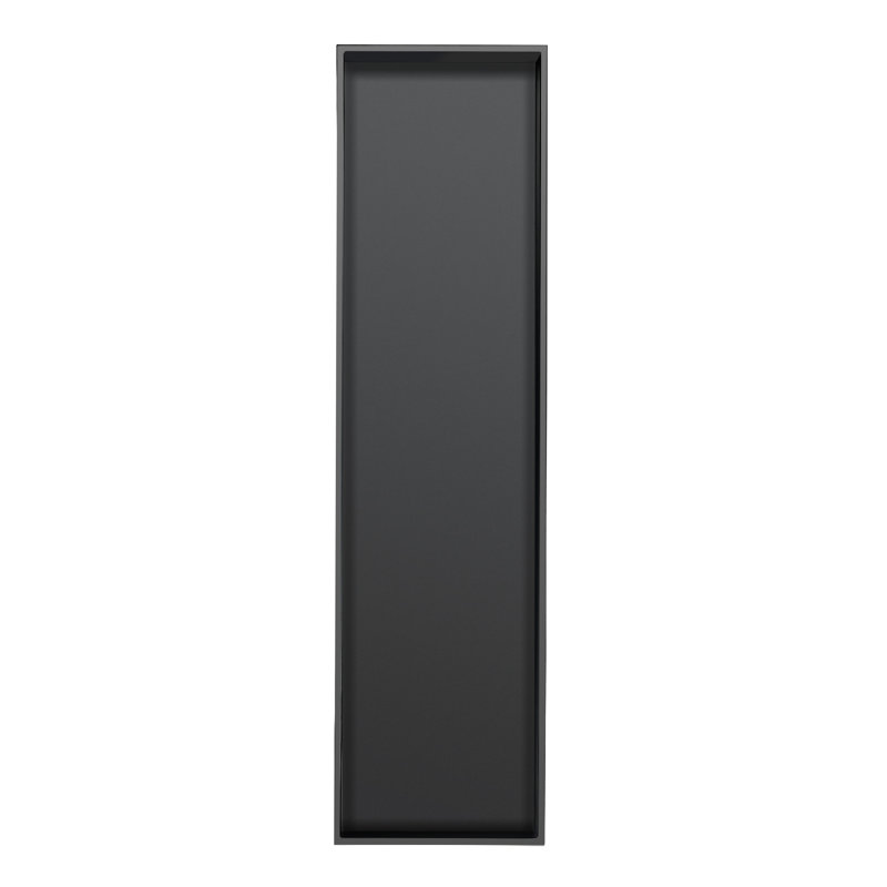 48" Black Stainless Steel Rectangular Recessed Shower Niche