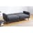 Modern 3-Seat Sofa Bed, Dark Grey Linen Upholstery, 80.7 x 33.5 x 33.5 inches | Hornbeam Wood & Metal Frame, 28 DNS Foam for Comfort | Scandinavian Design, Perfect for Living Room & Guest Rooms, Versatile & Stylish-1892559489