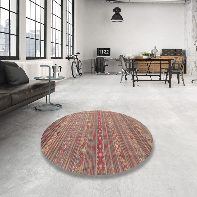 Melchior Southwestern Indoor Rug, Round 5'