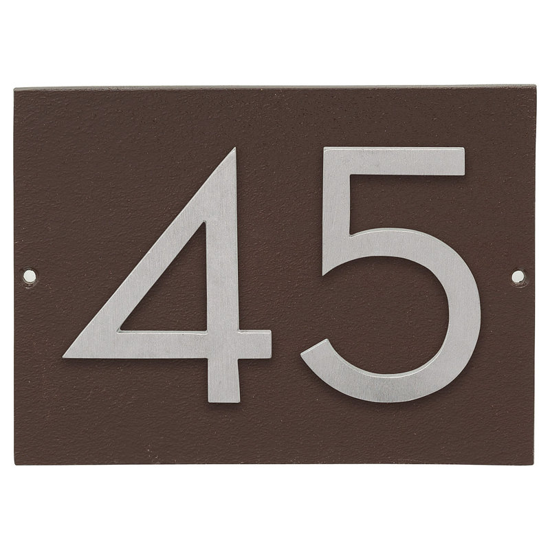 Rectangle Wall Plaque, Roman Bronze/Brushed Aluminum, Yes
