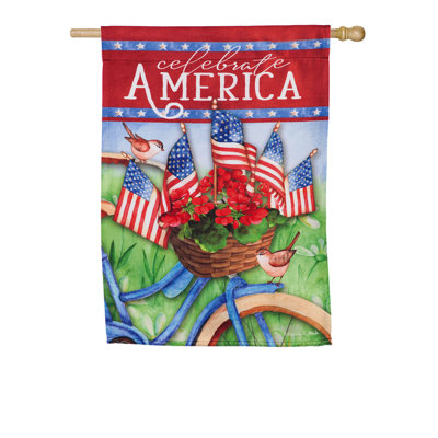 Double Sided 43 in. H x 29 in. W Independence Day Garden flag
