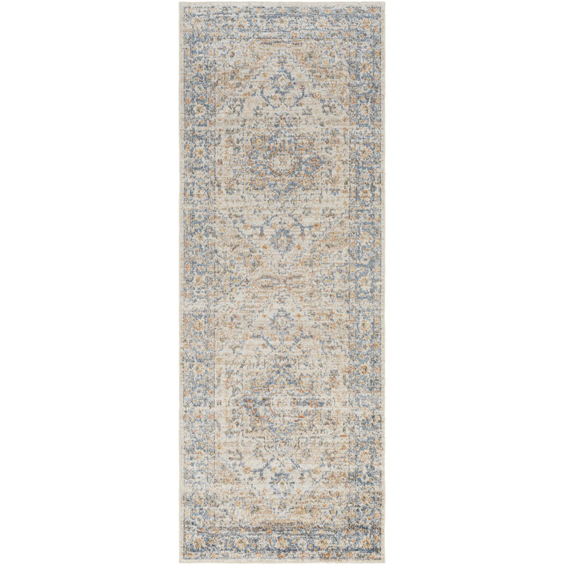 Tapis oriental lavable Jadence, Tapis de couloir 2 pi 7 po x 7 pi 3 po
