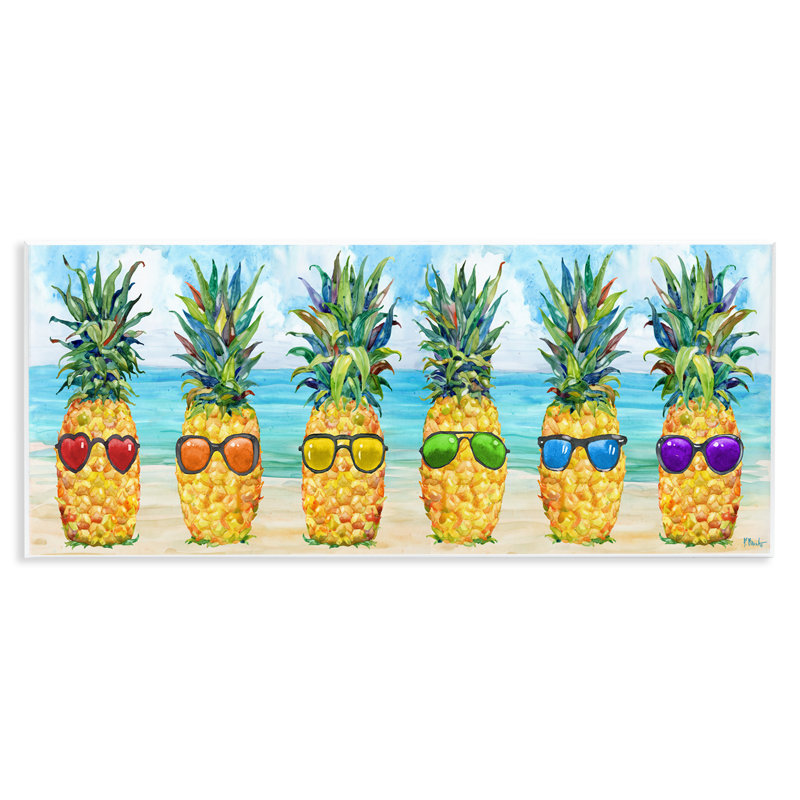 "Rainbow Beach Pineapples", art mural par Paul Brent
