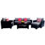 Outdoor Garden Patio Furniture 7-Piece PE Rattan Wicker Cushioned Sofa Sets  And Coffee Table-1165443121