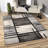 Latitude Run Aaron Geometric Charcoal Stain Resistant Area Rug-1430910367