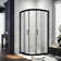 36" - 36" W x 72" H Double Sliding Framed Round Shower Enclosure with 1/4" Clear Tempered Glass