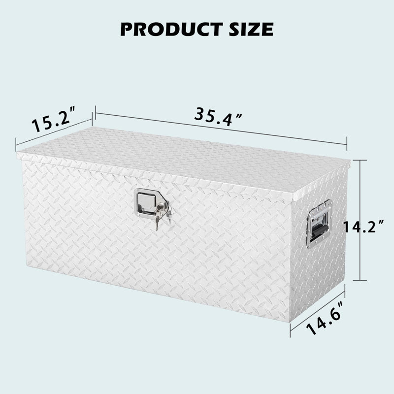Boîte à outils Diamond Plate, Argent argent