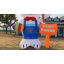 8FT Tall Easter Inflatable Decorations Standing Bunny Holding Egg and Paintbrush, Build-in LED Light