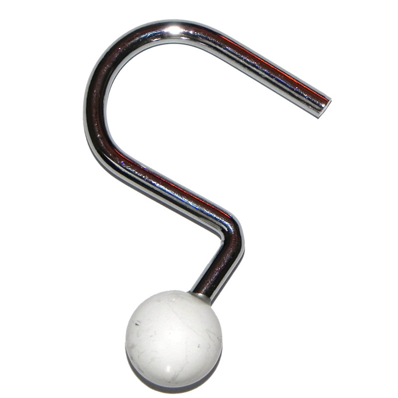 Crochets de rideau de douche Ball, Blanc
