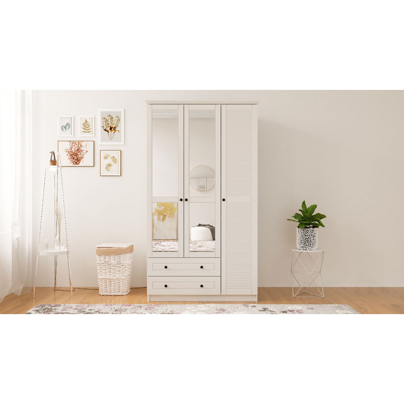 Kaylah 3 Door Manufactured Wood Wardrobe