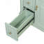 Meuble-lavabo autoportant vert 24 po avec lavabo, tiroir rabattable et tablette réglable, armoire en bois d'hévéa massif-128990528