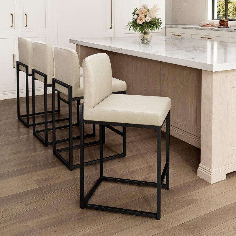 61cm Bar Stool, White 