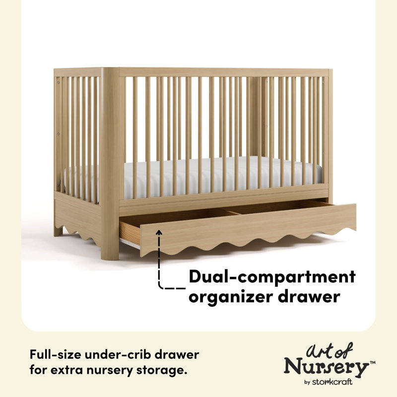 Storkcraft Casablanca Deluxe 5-In-1 Convertible Crib, Driftwood