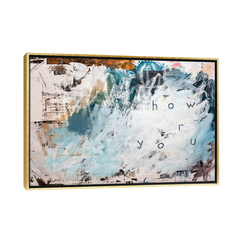 How R You - reproduction d'art murale - toile encadrée, 26" x 18", Framed Canvas, Gold