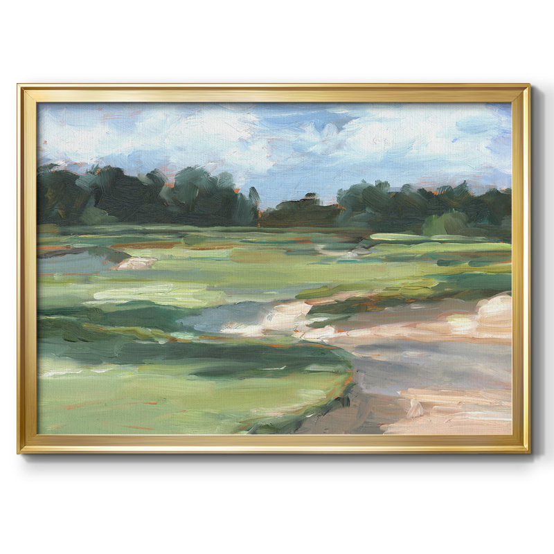 Golf Course Study II, reproduction d'art sur toile, Or, H 18 po x l 26 po x P 1,5 po