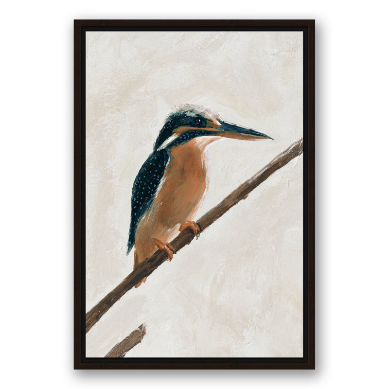 « taches kingfisher », reproduction sur toile tendue, H 24 po x l 16 po x P 1,25 po, Encadré
