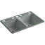 Deerfield 33" L x 22" W Double Basin Drop-In Kitchen Sink with Accessories-13237467-19195777