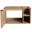 Meuble-lavabo mural moderne 30 po, porte à fermeture douce, imitation chêne, 1 armoire et 2 tablettes