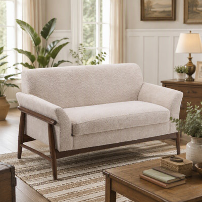 Boucle Flared Arms Loveseat