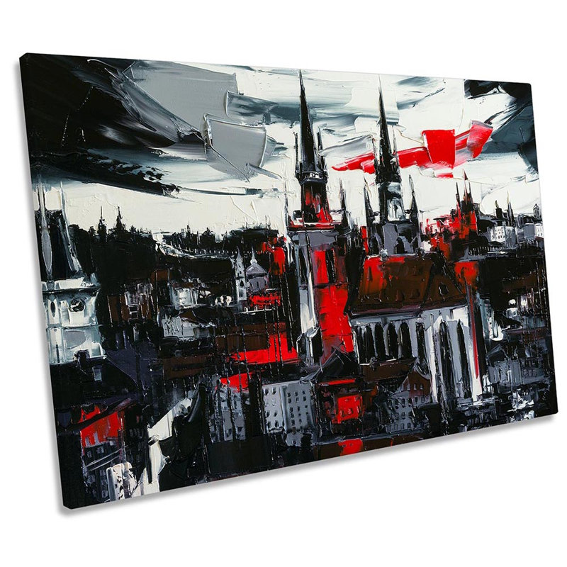 Prague Old Town Skyline - Wrapped Canvas Painting, 50.8cm H x 76.2cm W