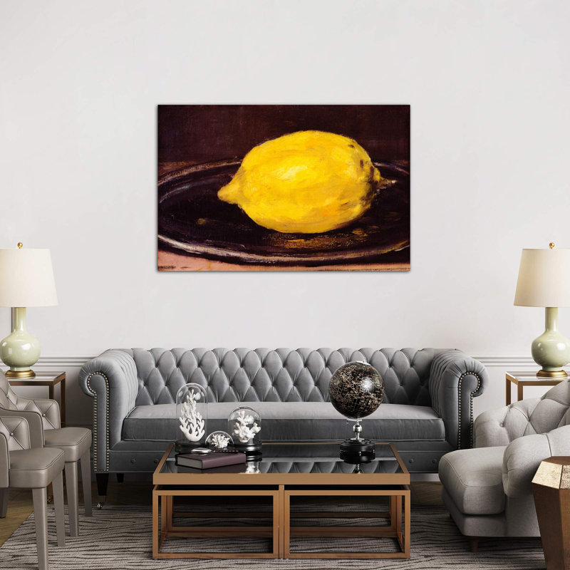 The Lemon by Edouard Manet - Painting on Canvas, 30.48 cm H x 45.72 cm W, Wrapped Canvas