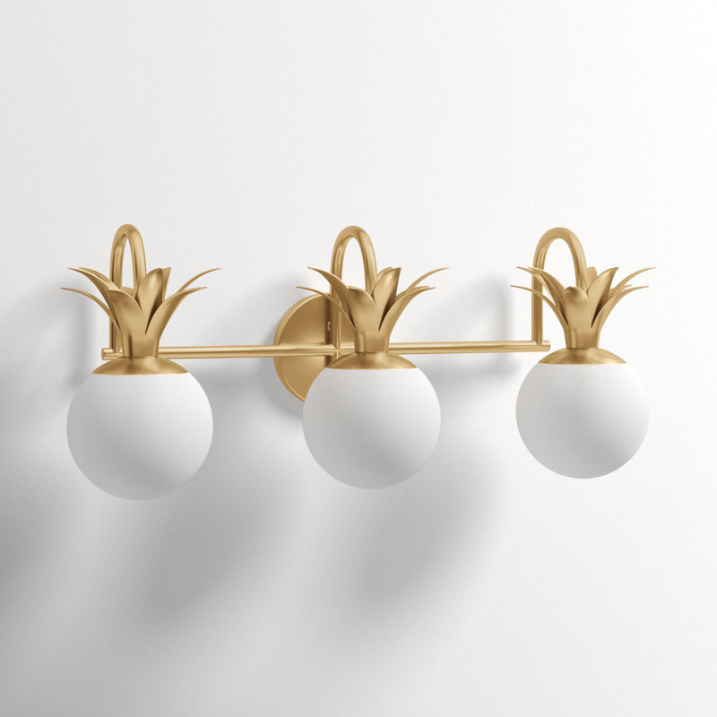Gazala 3 Light Frosted Dimmable Vanity Light