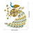25.5“ Luxury Peacock Wall Clock Modern Wall Clock Gold