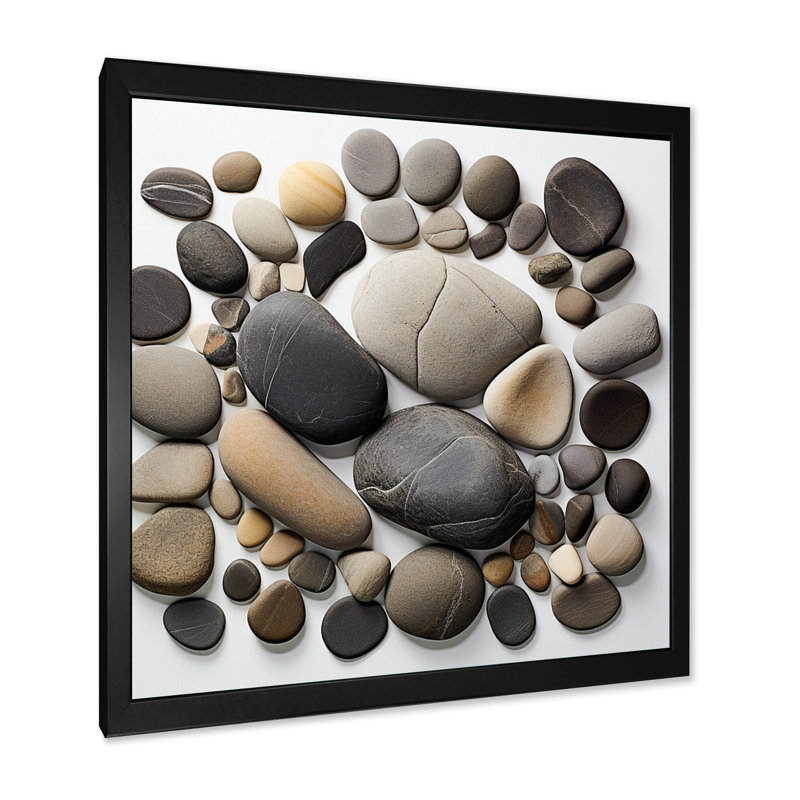 Beach Photo Harmonious Balance I, H 24 po x l 24 po x P 1 po, Cadre simple noir
