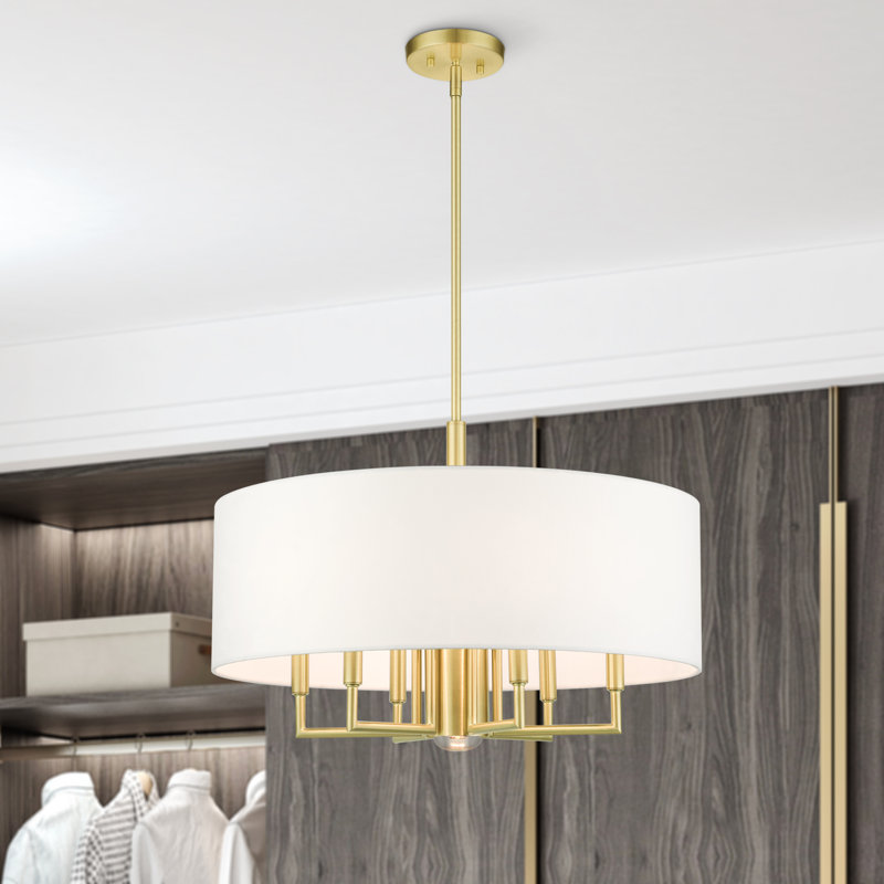 Lustre tambour 7 lumières Moonlighter, Laiton satiné