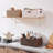 Wicker Storage Basket, Rectangular Paper Rope Shelf Baskets With Built-In Handles, Woven Decorative Organizer For Pantry, Shelves, Living Room And Bathroom, 1-Pack Natural