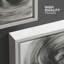 «Swirling Brushstroke», art mural abstrait encadré - Art moderne monochrome pour bureau ou studio - Décor expressionniste minimaliste audacieux-115113557-115113558