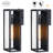 Avaldi 1-Light Outdoor Dusk-to-Dawn Sensor Wall Light with Matte Black Finish & Clear Glass-1204279118